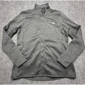 The North Face Jacket Womens Large Gray Fleece Full Zip Stretch Heartland
